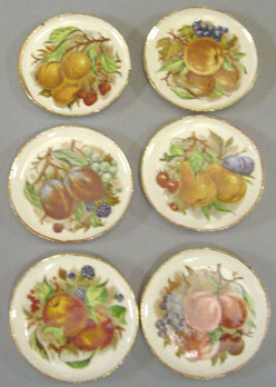 Dollhouse Miniature Golden Fruit Plate 6Pcs.